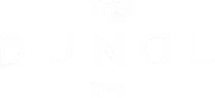 White The DJNGL No9 Heidelberg logo